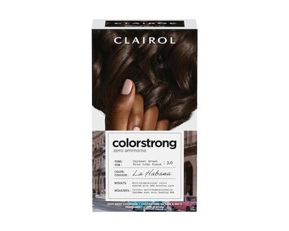 Clairol Colorstrong 100% Gray Coverage Darkest Brown 3.0 La Habana - 1.0 EA