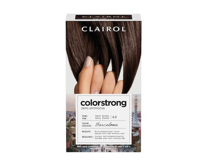 Clairol Colorstrong 100% Gray Coverage Dark Brown 4.0 Barcelona - 1.0 EA
