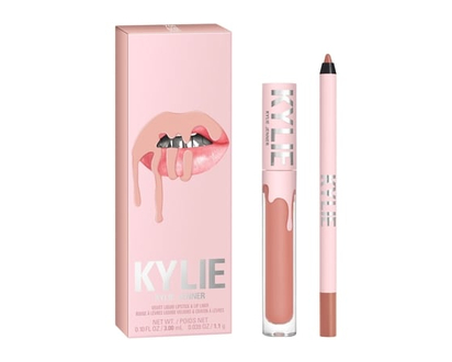 KYLIE COSMETICS Kit Rouge à lèvres velours + Crayon à lèvres, routine lèvres parfaite, couleur intense, longue tenue, sans bavures, végétalien - 1 CHA