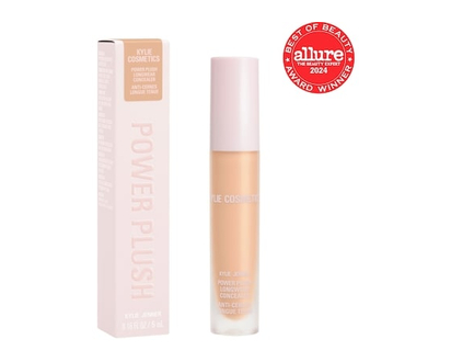 KYLIE COSMETICS Cache-cernes Power Plush Longwear, tenue 12 heures, illumine & corrige les cernes, fini naturel, végétalien - 5 ML