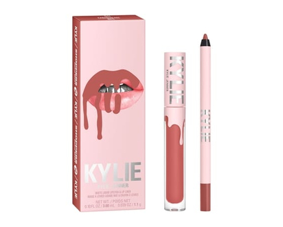 KYLIE COSMETICS Edition exclusive Kit Rouge à lèvres mat + Crayon à lèvres, routine lèvres parfaite, couleur intense, tenue 8 heures, sans bavures, vé