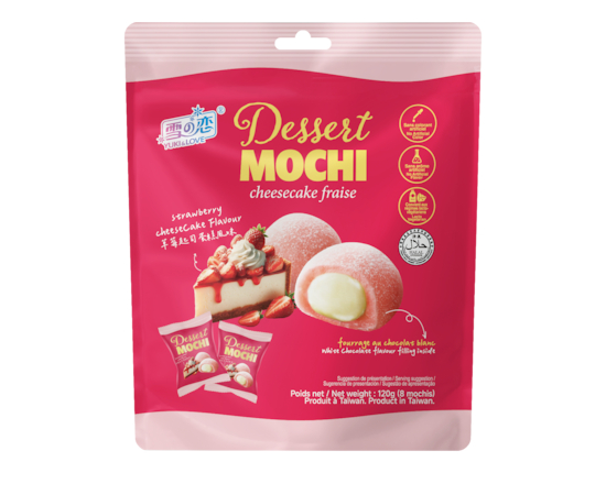 Dessert Mochi, Strawberry Cheesecake - 120.0 G