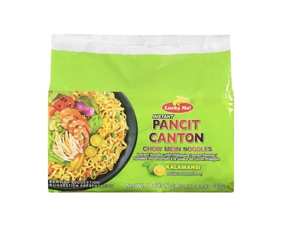 Lucky Me! Instant Pancit Canton Chow Mein Noodles Philippine Lemon Flavour - 360.0 G