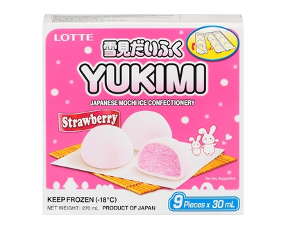 Lotte Ice Cream, Strawberry Japanese Mochi Ice Confectionary - 270.0 G