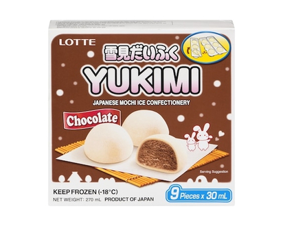 Lotte Ice Cream, Japanese Mochi Ice Confectionary Chocolate, 9 Pieces - 270.0 G