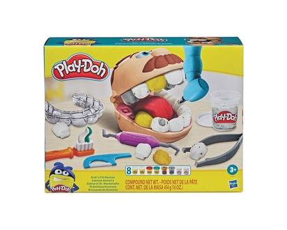 Hasbro Play-Doh Drill 'n Fill Dentist Toy with 9 Accessories and 6 Cans, Kids Toys - 1.0 EA