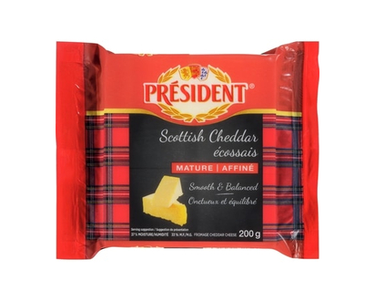 President Scottish Cheddar Cheese Mature - 200.0 G