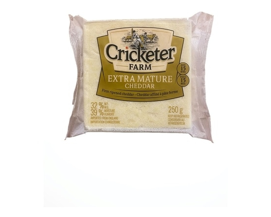 CRICKETER FARM Cricketers Extra Mature Cheddar Cheese - 250.0 G