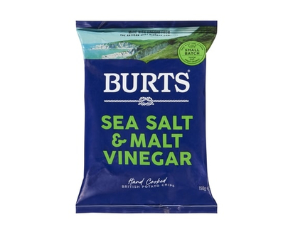 Burts Sea Salt & Malt Vinegar Crisps - 150.0 G