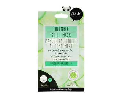 Oh K! Masque en feuille de concombre - 1 CHA