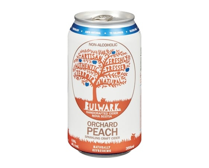 Bulwark Sparkling Craft Cider Orchard Peach Non-Alcoholic - 355.0 ML