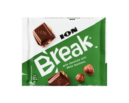 ION Break Milk Chocolate With Whole Hazelnuts - 85.0 G