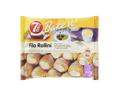 7 Days With Creamy Vanilla-Flavoured Filling Filo Rollini - 1.0 KG