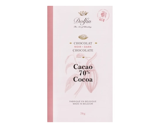 Barre de chocolat noir, 70 % cacao - 70.0 G