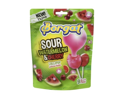 Borgat Sour Watermelon & Sour Cherry Lollipops - 18.0 G