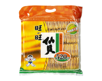 Want Want Big Shelly Senbei Rice Crackers, Original - 520.0 G