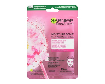 Garnier SkinActive Moisture Bomb Masque super hydratant bonne mine avec extrait de sakura - 32 G