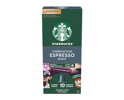 Starbucks Espresso Roast, NESPRESSO Coffee Pods, Original - 57.0 G