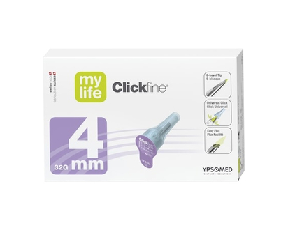 mylife Diabetescare Clickfine Pen Needle 4mm 32G - 100 EA