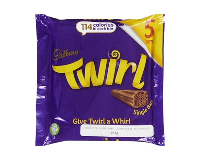 Cadbury Twirl 5-Pack - 107.5 G