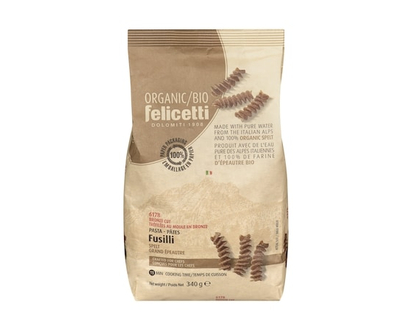 Felicetti Organic Spelt Wholewheat Flour Pasta Fusilli - 340.0 G