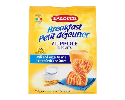 Balocco Zuppole Biscuits Milk And Sugar Grains - 700.0 G