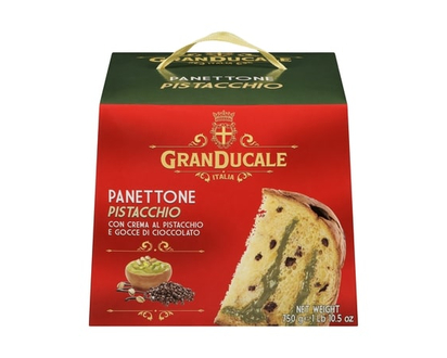 Granducale Panettone With Chocolate Chips, Filled With Pistachio Cream - 750.0 G