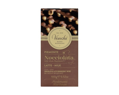 Venchi Milk Chocolate With Whole Hazelnuts - 100.0 G
