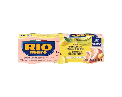 Rio Mare Solid Light Tuna in Olive Oil, Lemon & Black Pepper - 195.0 G