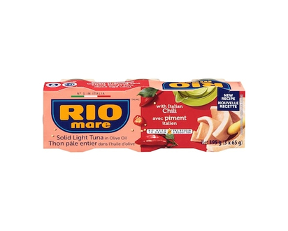 Rio Mare Solid Light Tuna in Olive Oil, Italian Chili - 195.0 G