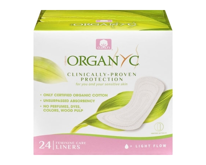 Organyc Folded Liners, Light Flow, 24 Liners - 1.0 EA