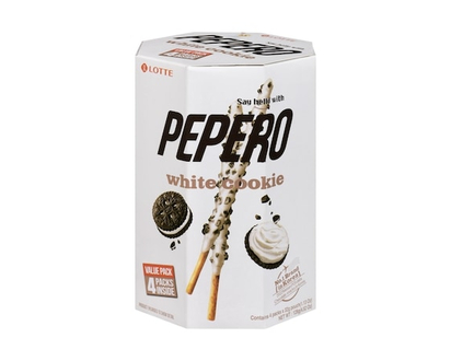 Lotte Pepero - Cookie Sticks Family Pack - White Cookies - 128.0 G