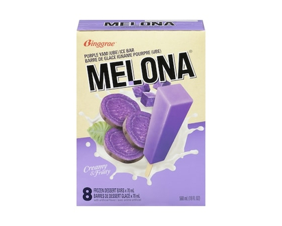 Binggrae Melona Frozen Dessert Bars Purple Yam Ube Ice Bar - 560.0 ML
