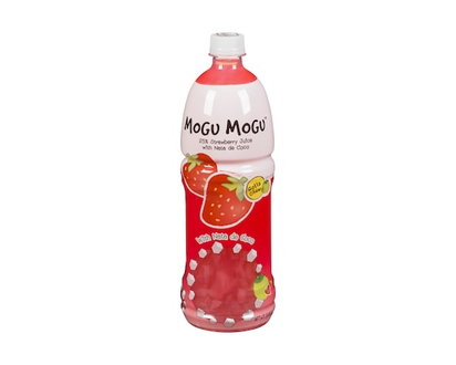 Mogu Mogu Strawberry Juice Drink with Nata de Coco - 1.0 L