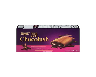 Britannia Chocolush Biscuits Fourrà©s Au Chocolat - 75.0 G