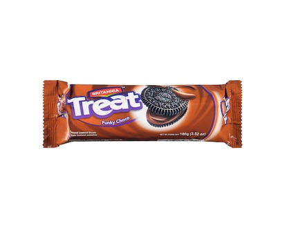 Britannia Funky Choco Flavoured Sandwich Biscuits - 100.0 G
