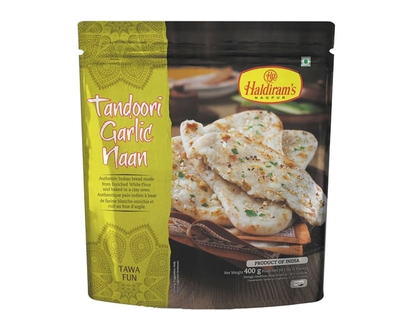 Haldiram Naan, Tandoori Garlic - 400.0 G