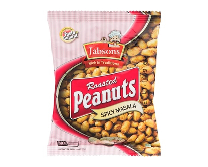 Jabsons Roasted Peanuts, Spicy Masala - 140.0 G