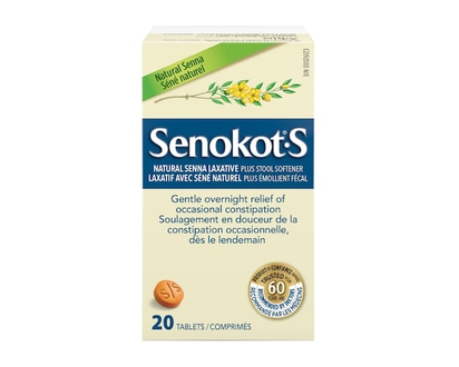 Senokot Natural Senna Laxative Plus Stool Softener - 20.0 EA
