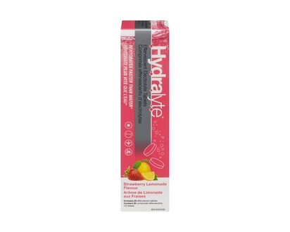 Hydralyte Effervescent Electrolyte Tablets Strawberry Lemonade Flavor - 20.0 EA