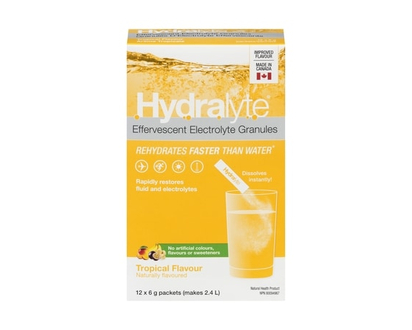 Hydralyte Effervescent Electrolyte Granules Tropical Flavour - 12.0 EA