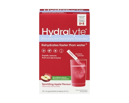 Hydralyte Effervescent Granule Sticks, Sparkling Apple - 12.0 EA