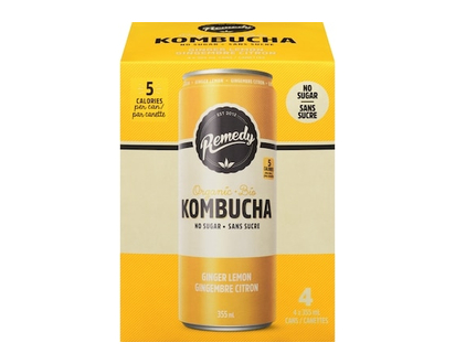Remedy Kombucha Organic Ginger Lemon - 355.0 ML