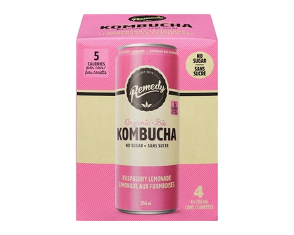 Remedy Kombucha Organic Raspberry Lemonade - 355.0 ML