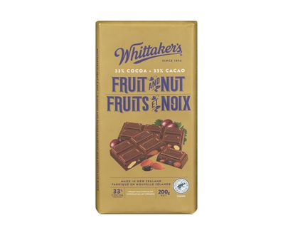 Whittaker's Fruit And Nut Creamy Milk Chocolate - 200.0 G