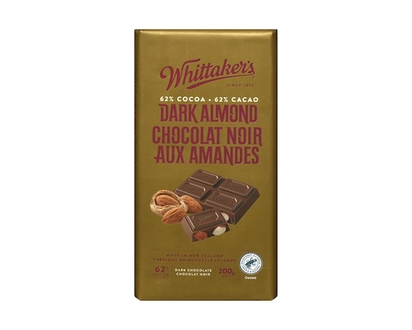 Whittaker's Dark Chocolate Dark Almond 200 G - 200.0 G