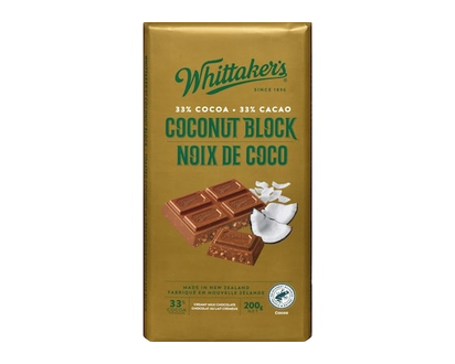Whittaker's Creamy Milk Chocolate Coconut Block - 200.0 G