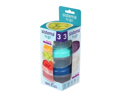 Sistema Mini bouchées à emporter, couleurs assorties, lot de 3 - 3.0 EA