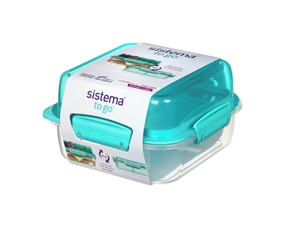 Sistema To Go Lunch Stack Square Lunch Box, Colour May Vary, 1 Pack - 1.0 EA