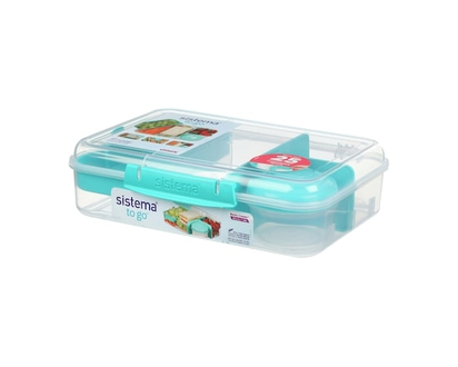 Sistema To Go Bento Box Create, Lunch Box with Compartments & Snack Container, BPA-Free, Minty Teal - 1.0 EA